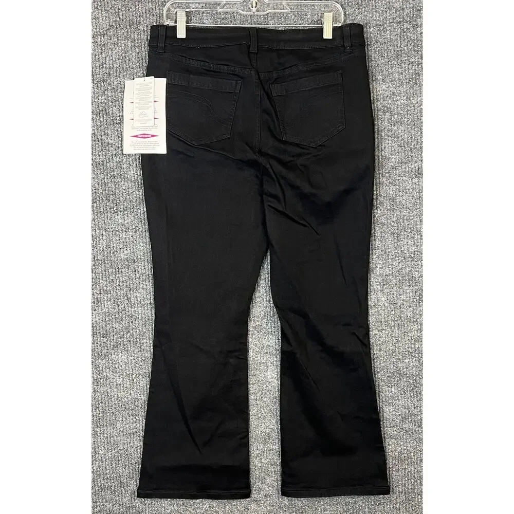 Women with Control Contour Curves Petite Black Wash Jeans Womens Size 12P Denim